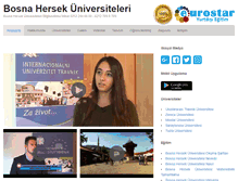 Tablet Screenshot of bosnahersekuniversitesi.net